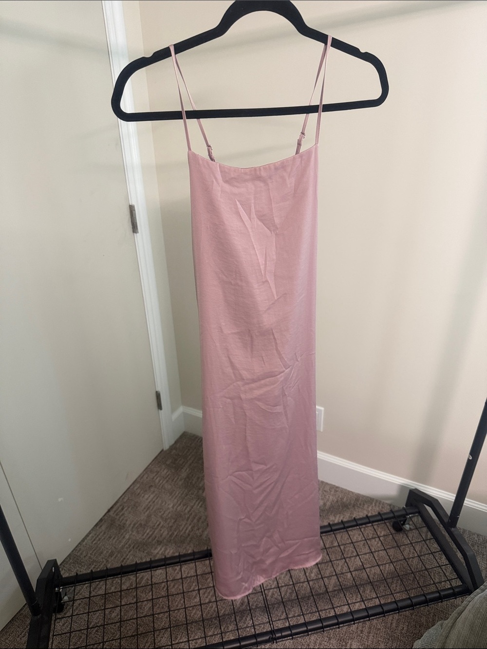 Forever 21 Dusty Rose Maxi Slip Dress with Adjustable Straps
